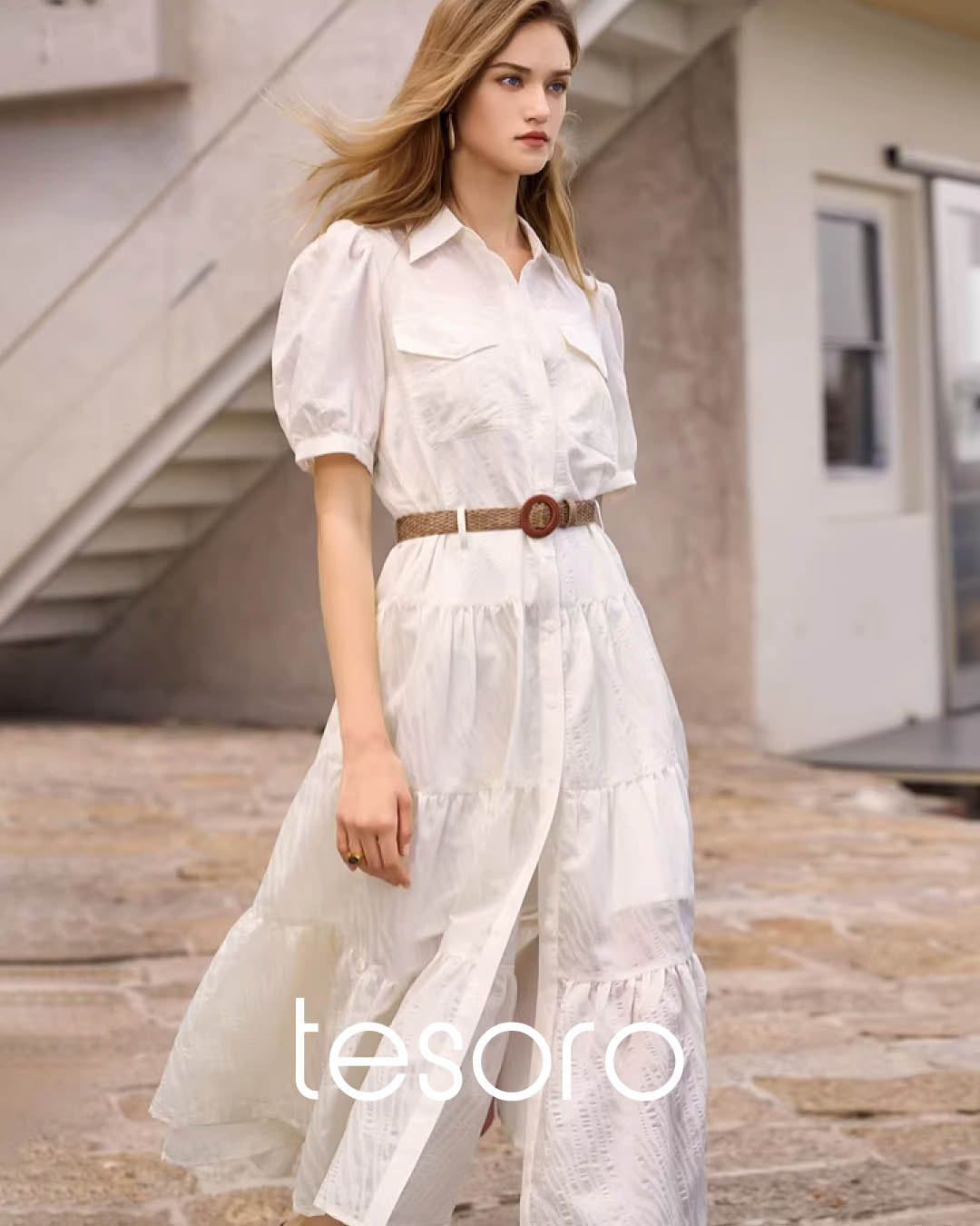 Light Airy Layered Midi Dress