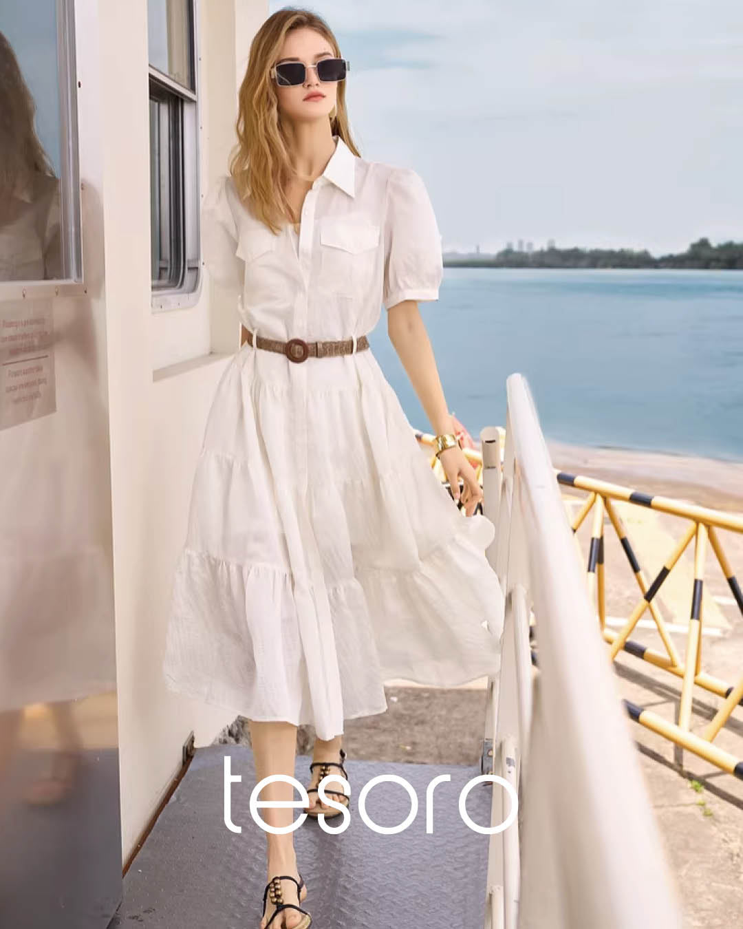 Light Airy Layered Midi Dress