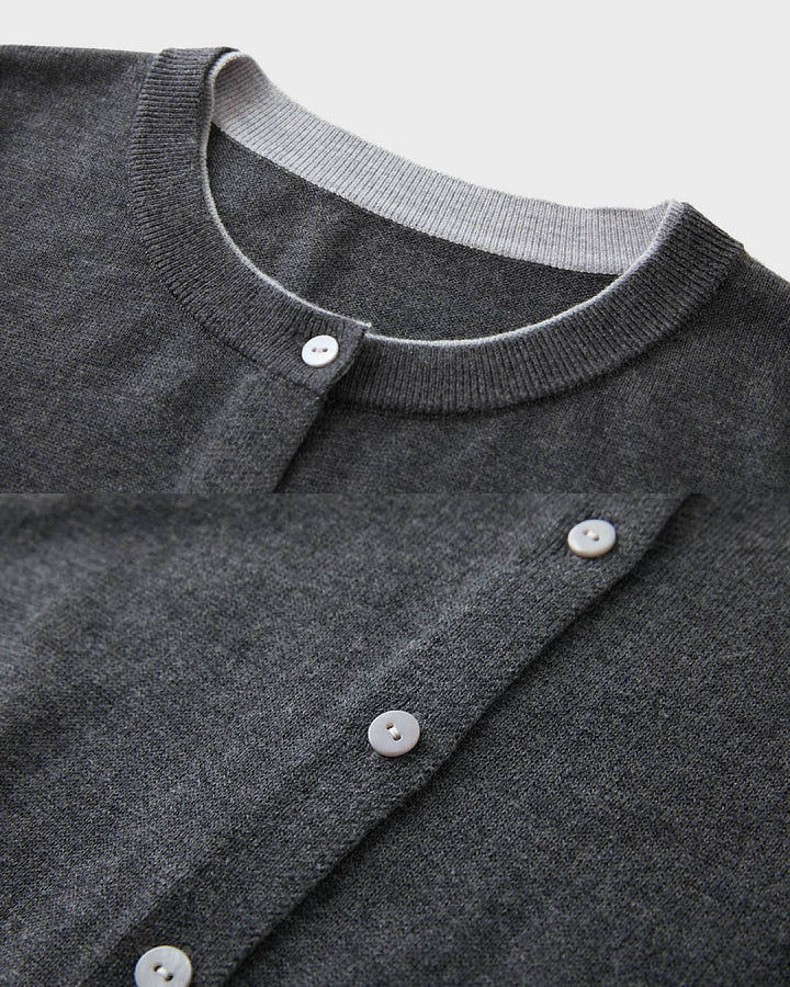 Pearl Trim Soft Knit Cardigan