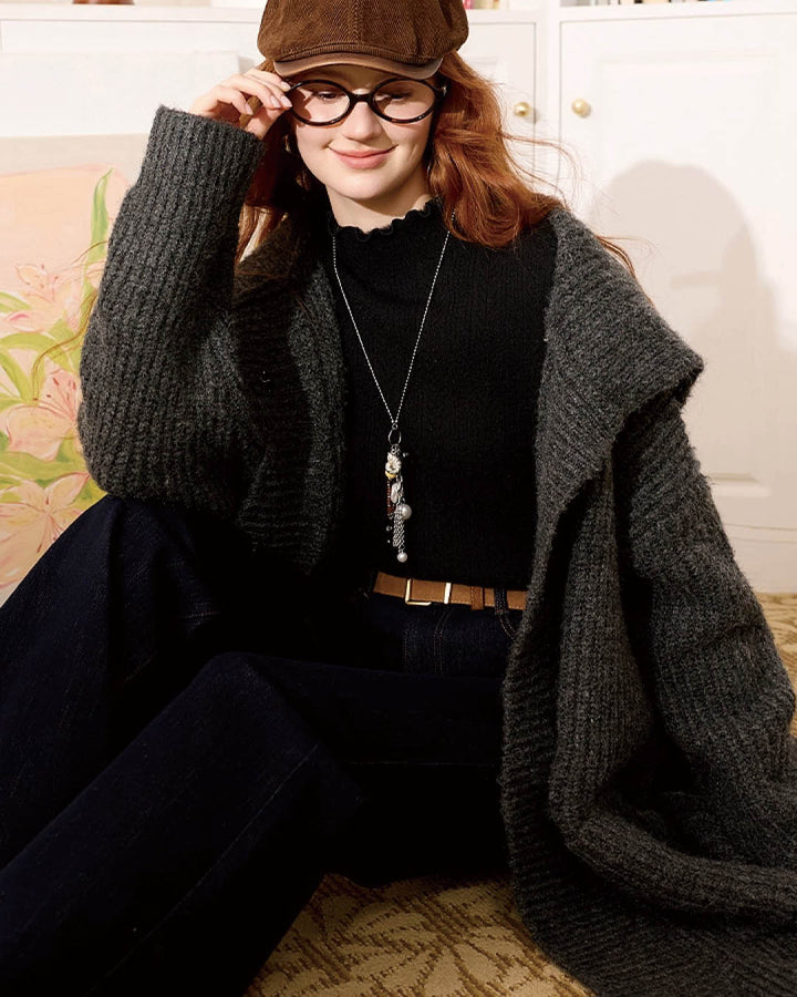 Soft Knit Top with Lettuce Trim