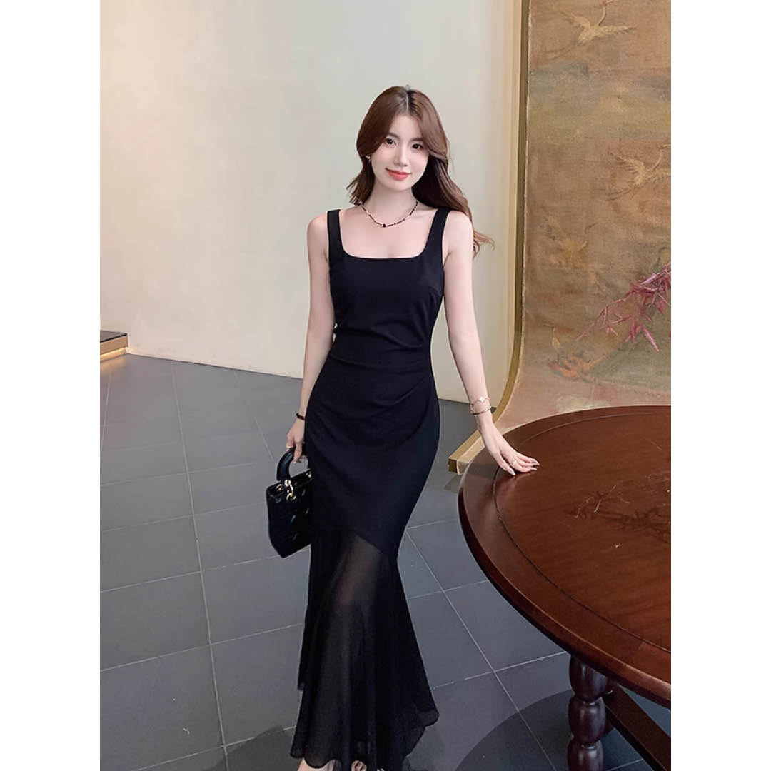 Sheer Flare Mermaid Dress
