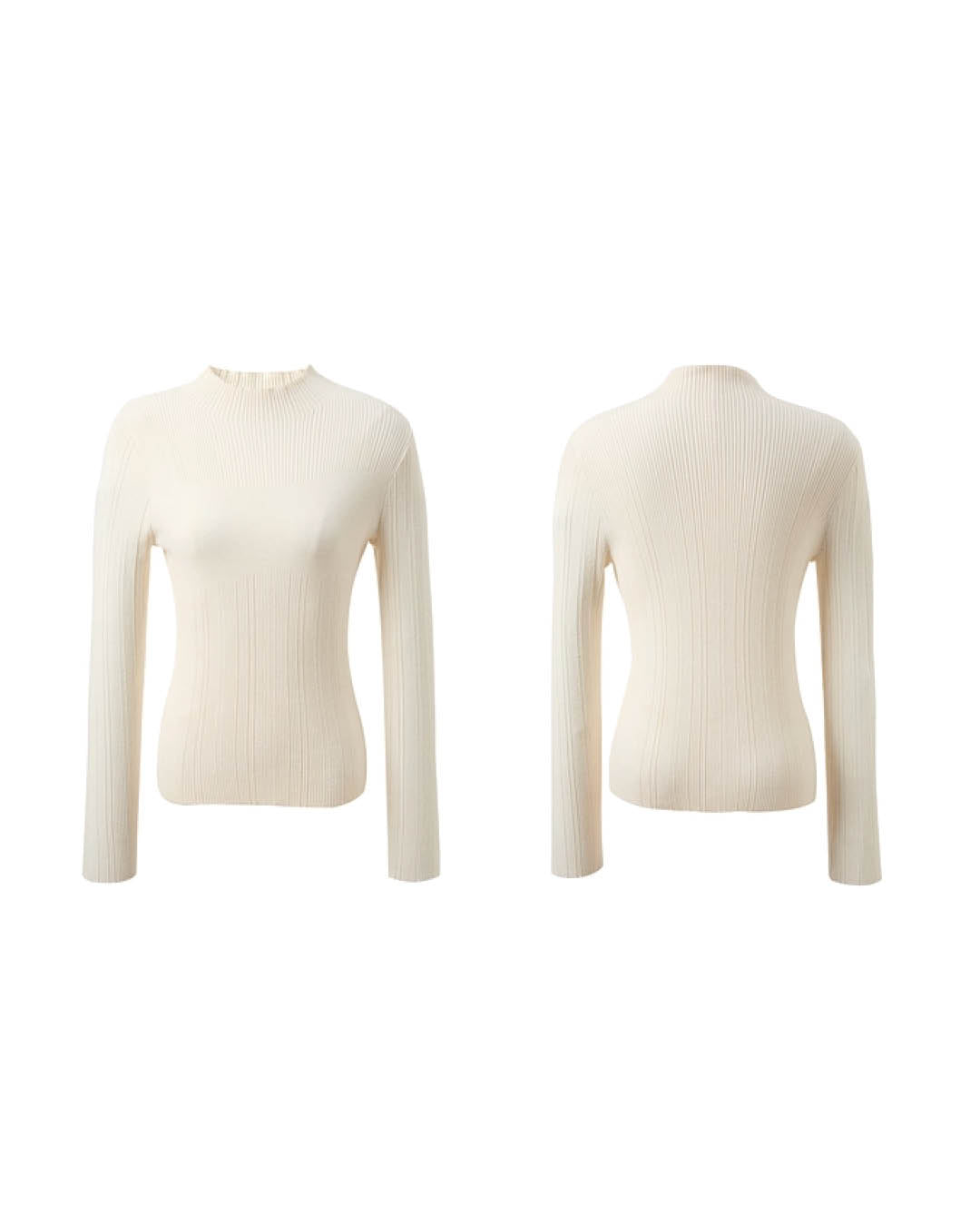 Slim Fit High Neck Ribbed Top