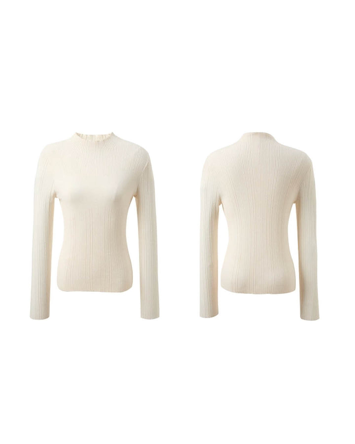 Slim Fit High Neck Ribbed Top