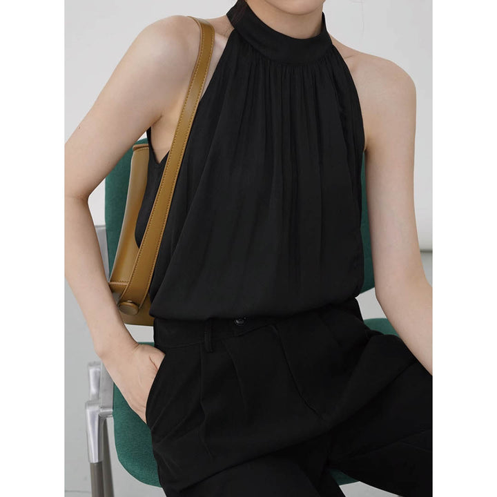 Airy Drape Neck Sleeveless Top