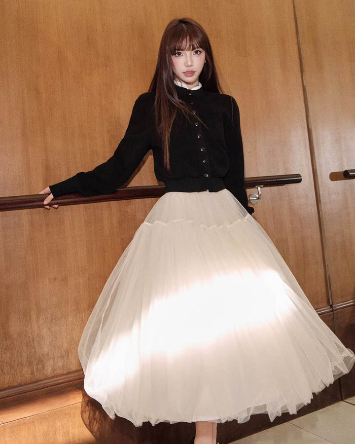 Minimalist Button-Up Knit Top