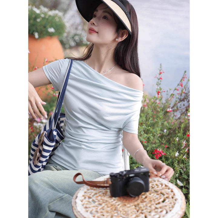 Soft Drape Neckline Top