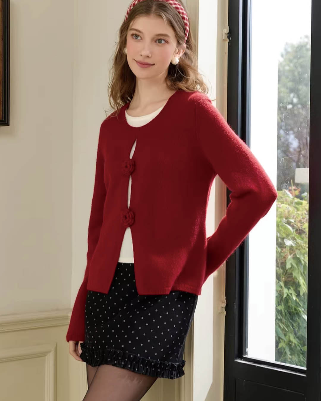 Refined Dot Mini Skirt