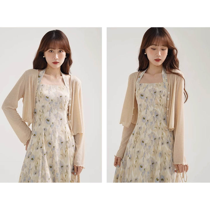 Back Ribbon Flare Dress