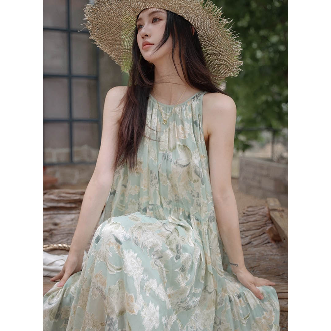 Delicate Garden Pleated Dress