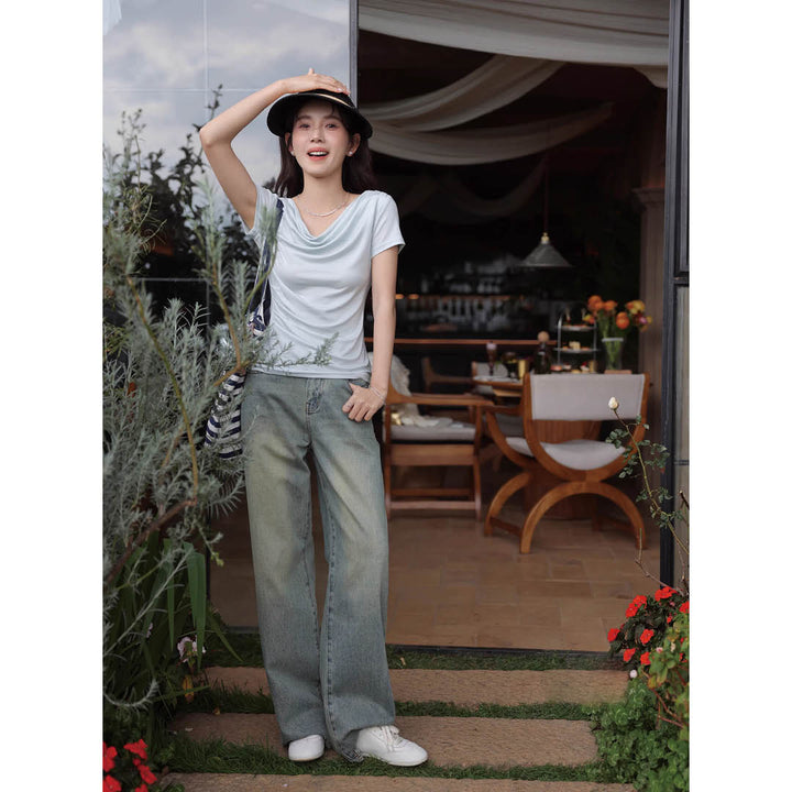 Soft Drape Neckline Top