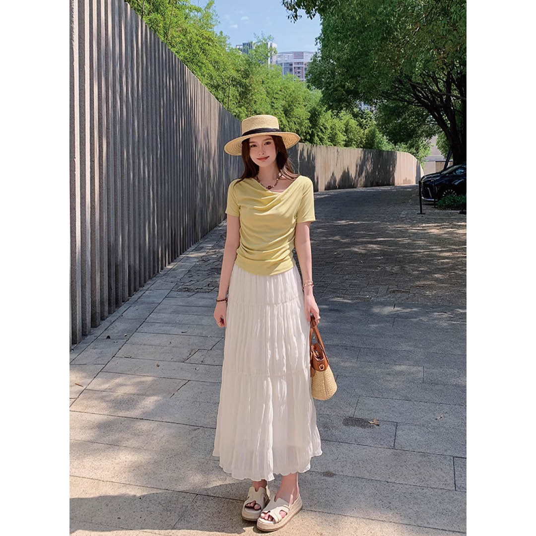 Soft Folded Collar Top