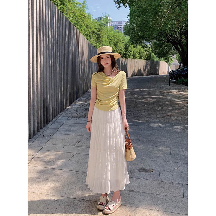 Soft Folded Collar Top