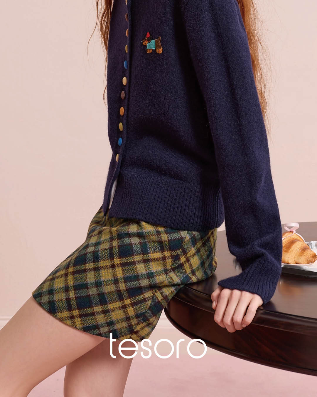 Classic Pleated Wool-Blend Skirt