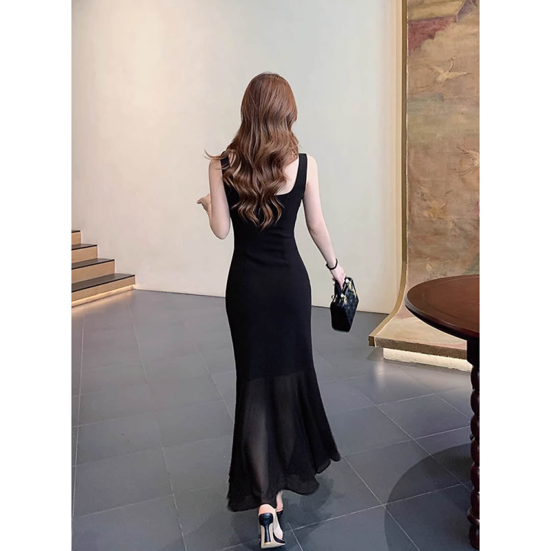 Sheer Flare Mermaid Dress