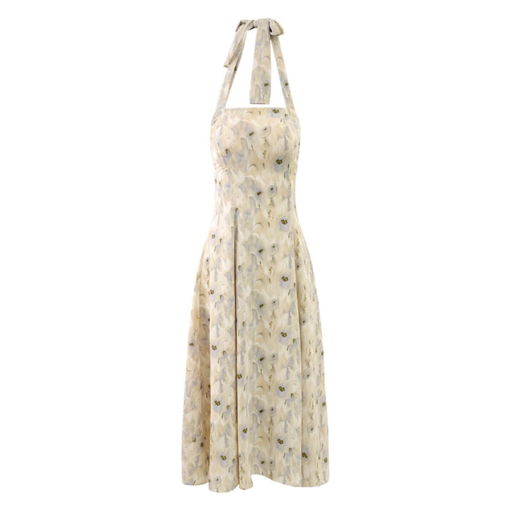 Back Ribbon Flare Dress