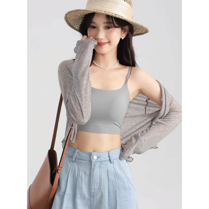Light Knit Flare Sleeve Cardigan