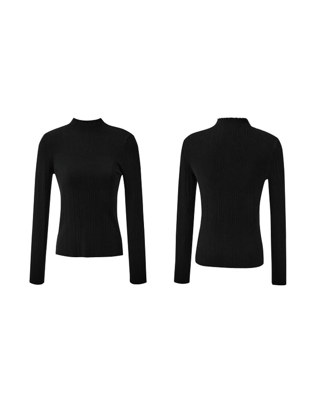 Slim Fit High Neck Ribbed Top