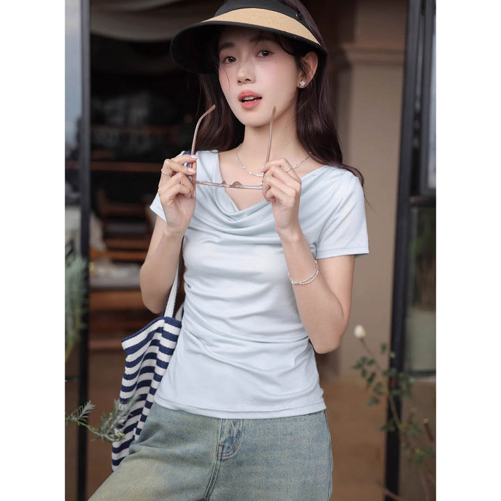 Soft Drape Neckline Top