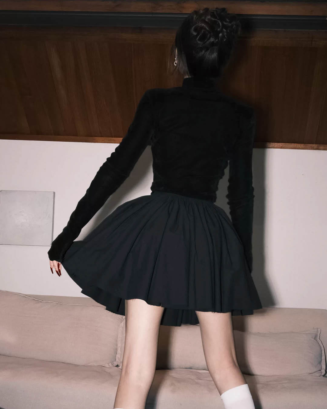 Elegant Volume Pleated Skirt