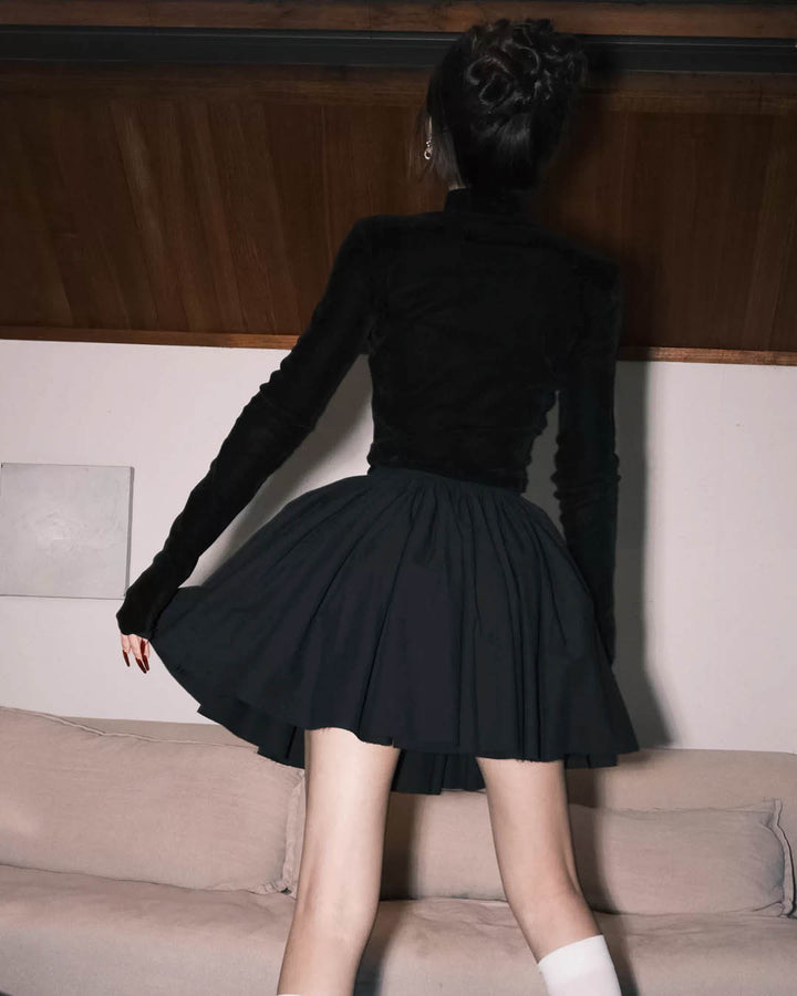Elegant Volume Pleated Skirt