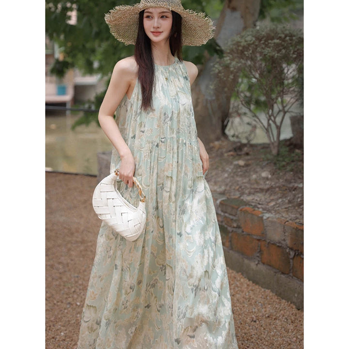 Delicate Garden Pleated Dress