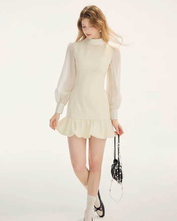 Soft Form Ruffle Mini Dress