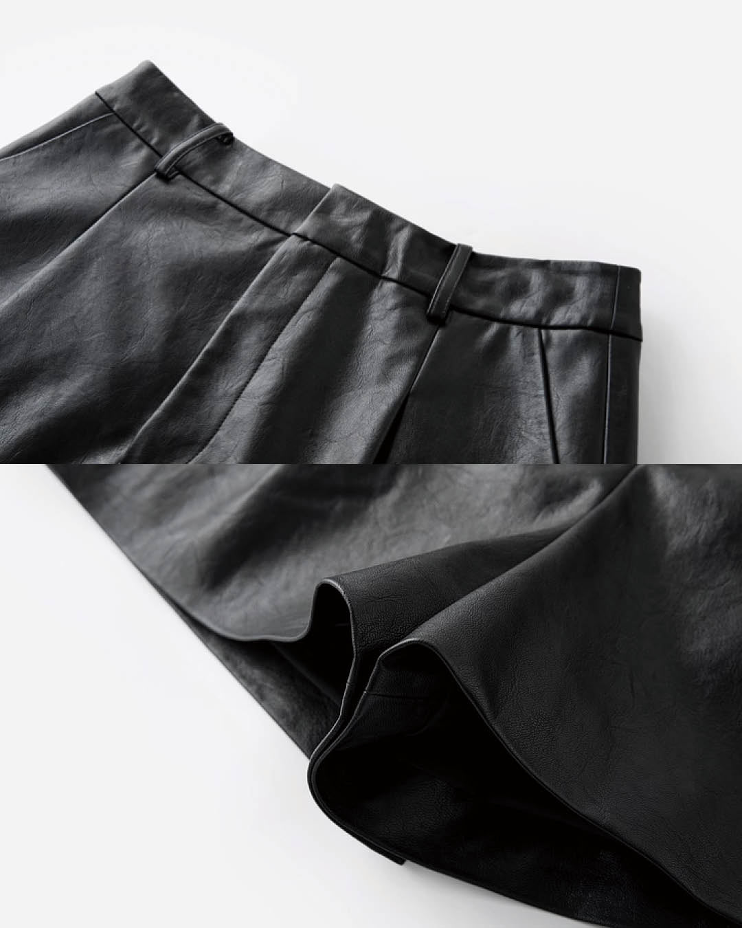 High-Waist Faux Leather Shorts