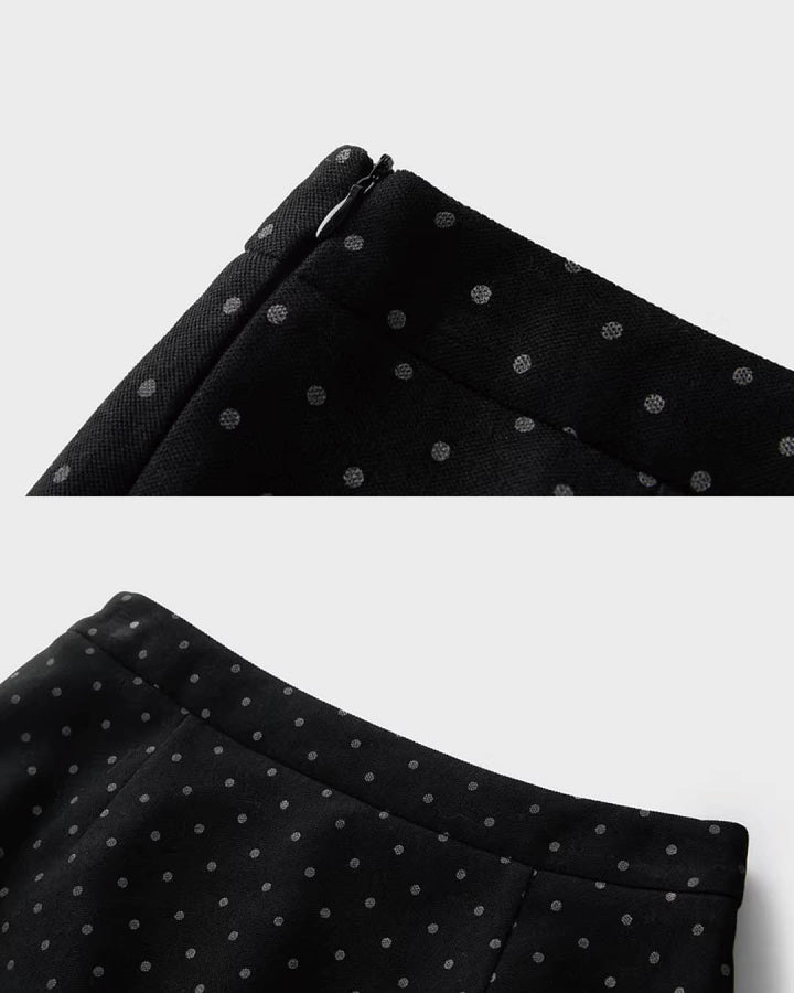 Refined Dot Mini Skirt