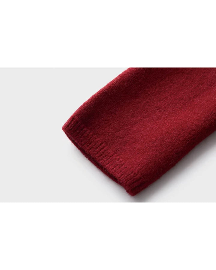 Rosette Accent Knit Cardigan