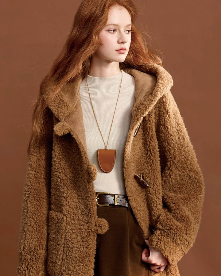 Teddy Texture Toggle Coat