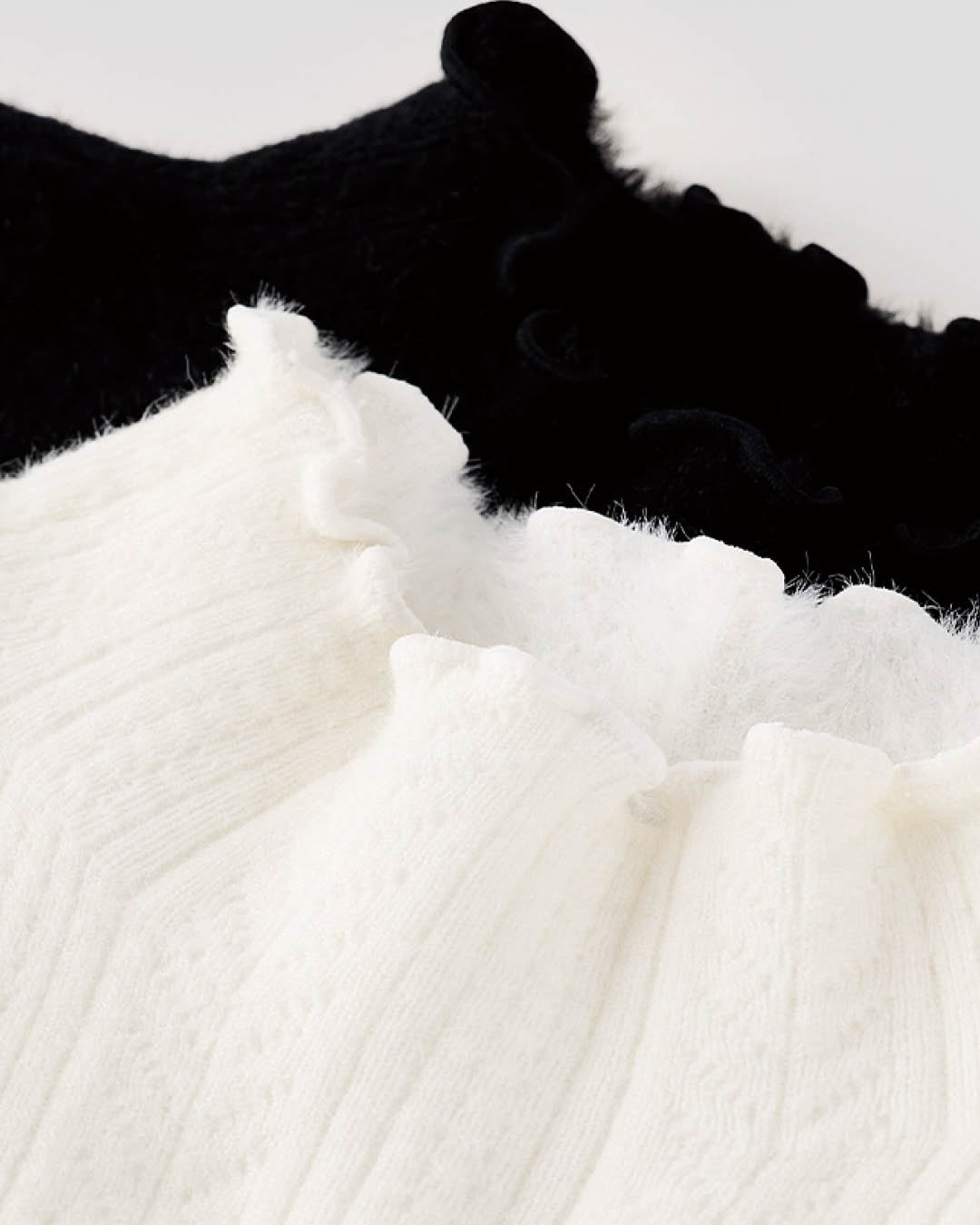 Soft Knit Top with Lettuce Trim