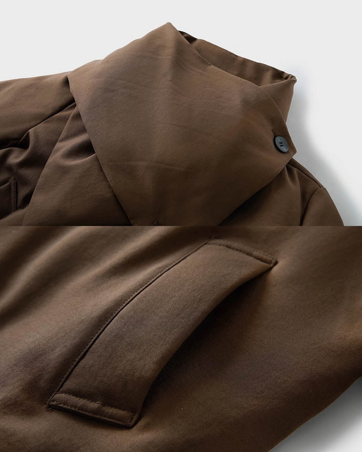 Detachable Scarf Short Coat