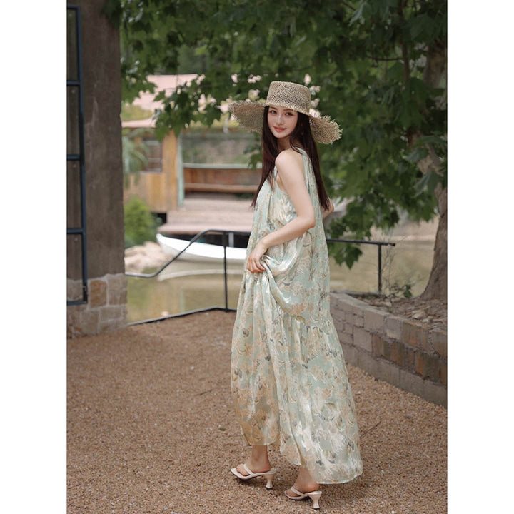 Delicate Garden Pleated Dress