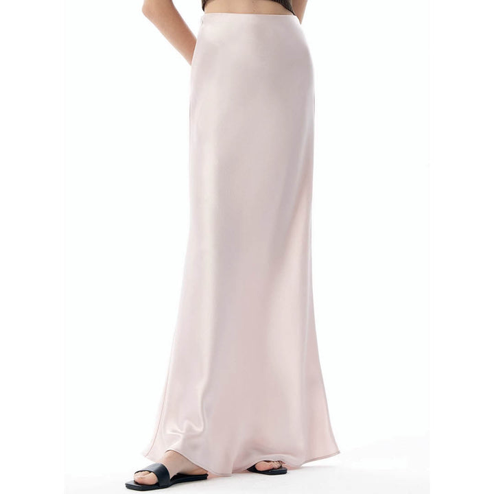 Flowing Silky A-Line Maxi Skirt