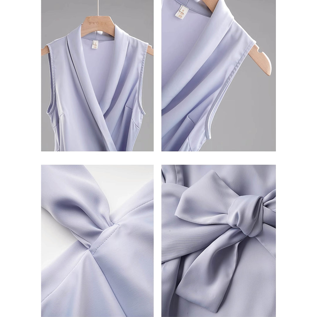 Satin Drape Detail Blouse