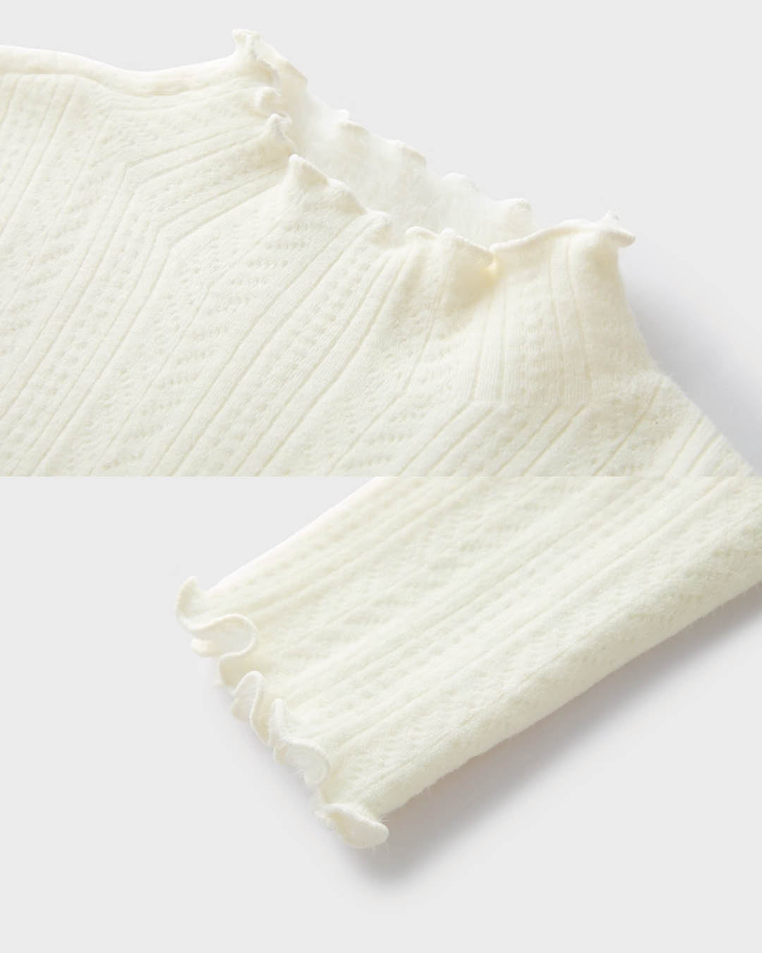 Soft Knit Top with Lettuce Trim