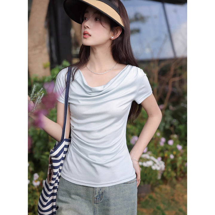 Soft Drape Neckline Top