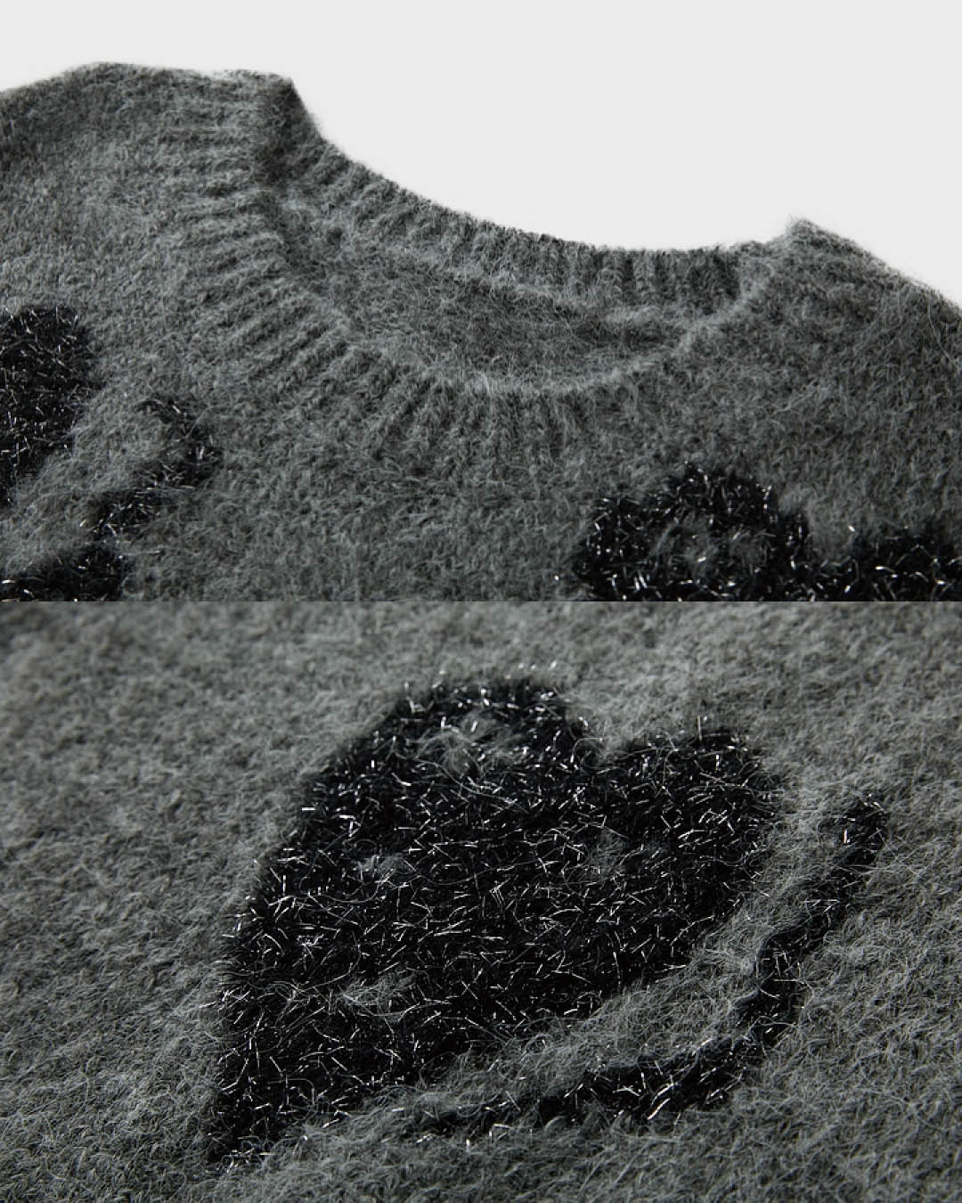 Shimmering Heart Jacquard Sweater