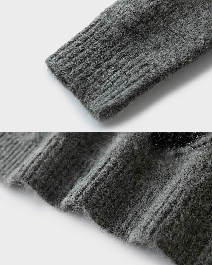 Shimmering Heart Jacquard Sweater