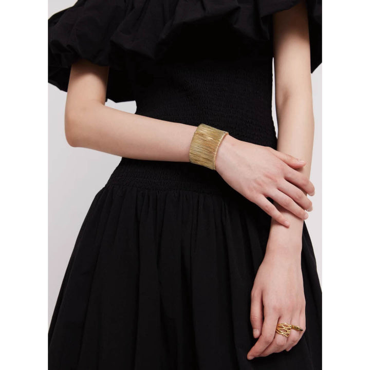 Off-Shoulder Frill Smocked Dress