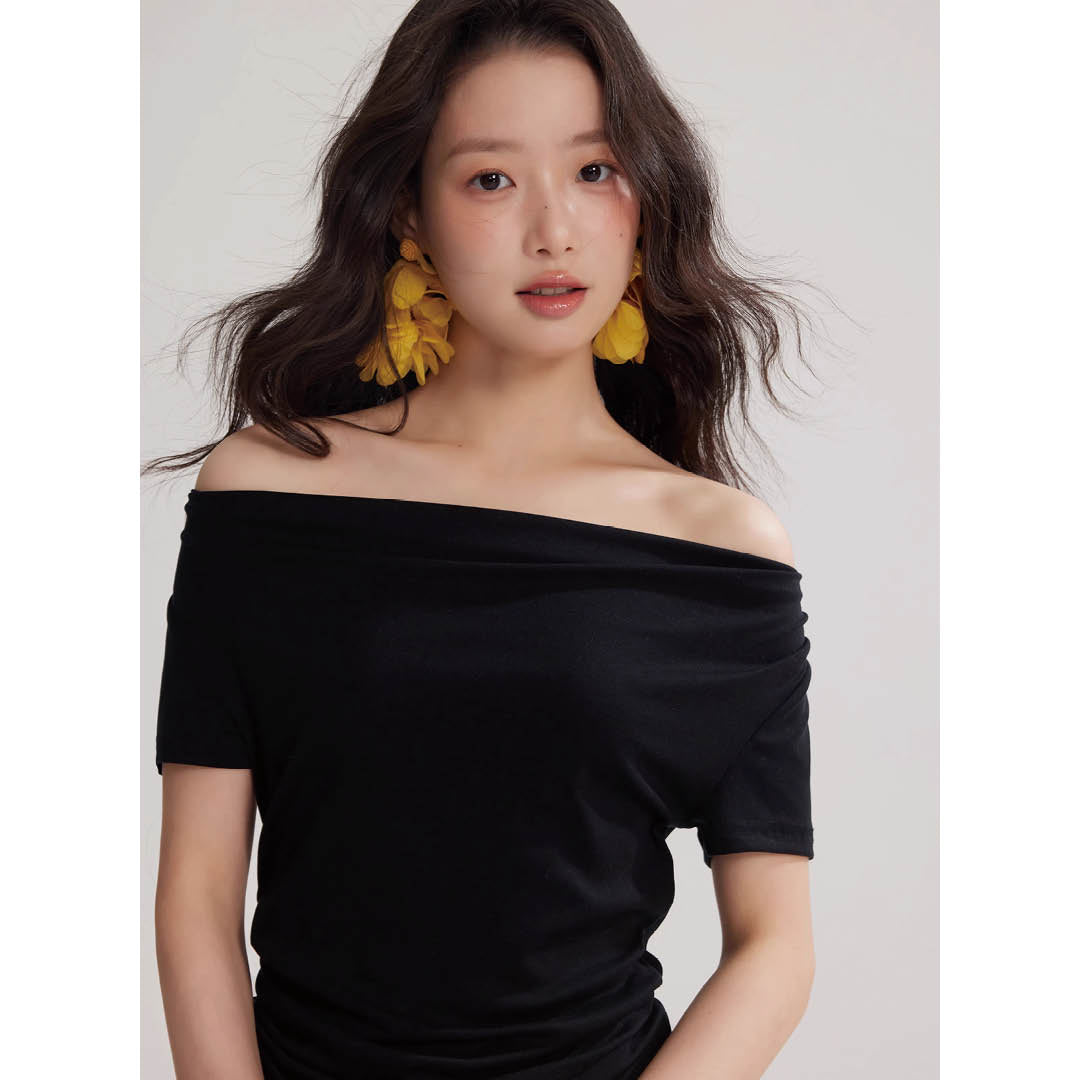 Soft Drape Neckline Top
