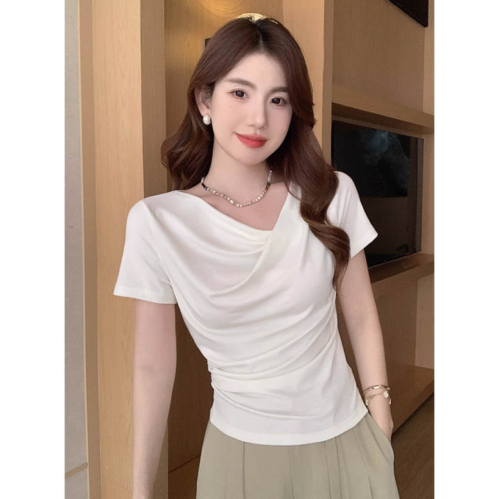 Soft Folded Collar Top