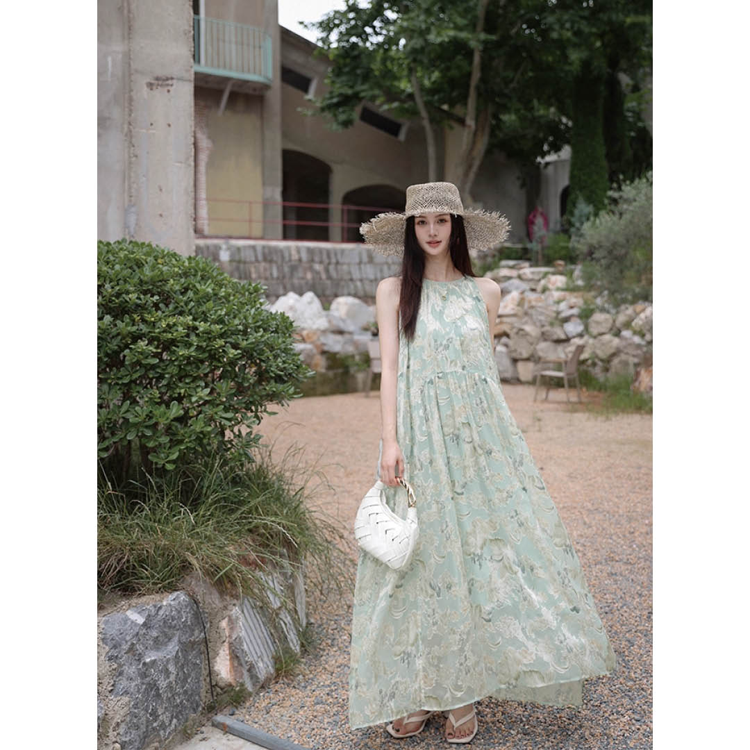 Delicate Garden Pleated Dress