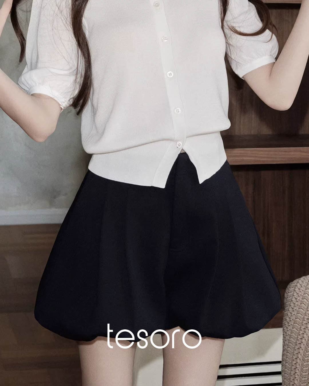 Structured Puff Mini Skort – tesoro