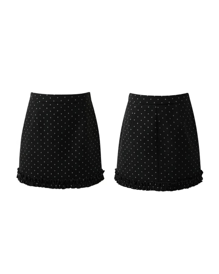 Refined Dot Mini Skirt