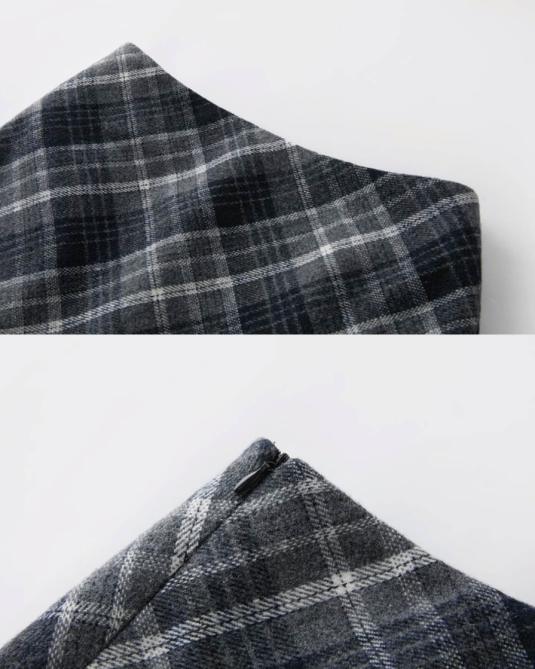 Classic Pleated Wool-Blend Skirt