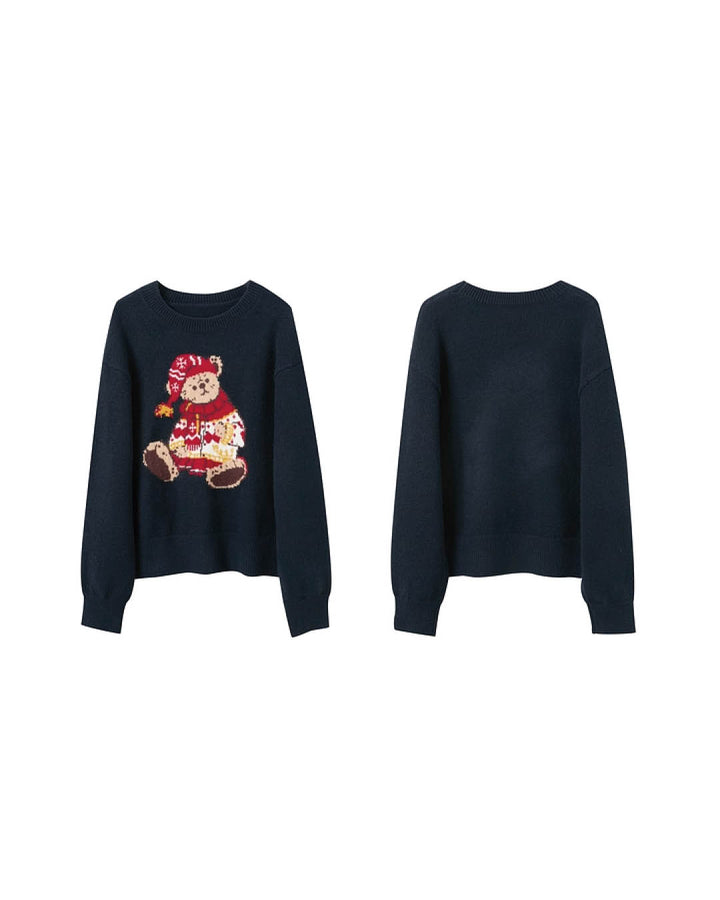 Holiday Bear Jacquard Knit Sweater