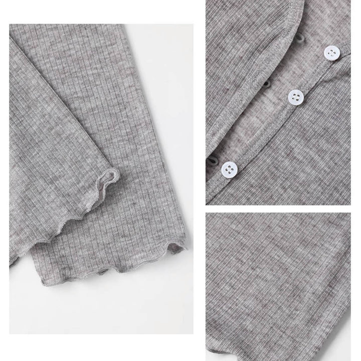 Light Knit Flare Sleeve Cardigan