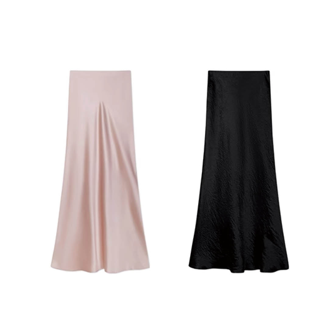 Flowing Silky A-Line Maxi Skirt