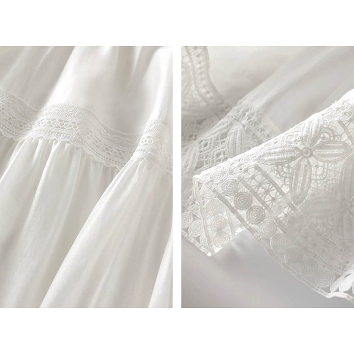 Lace Tiered Maxi Skirt